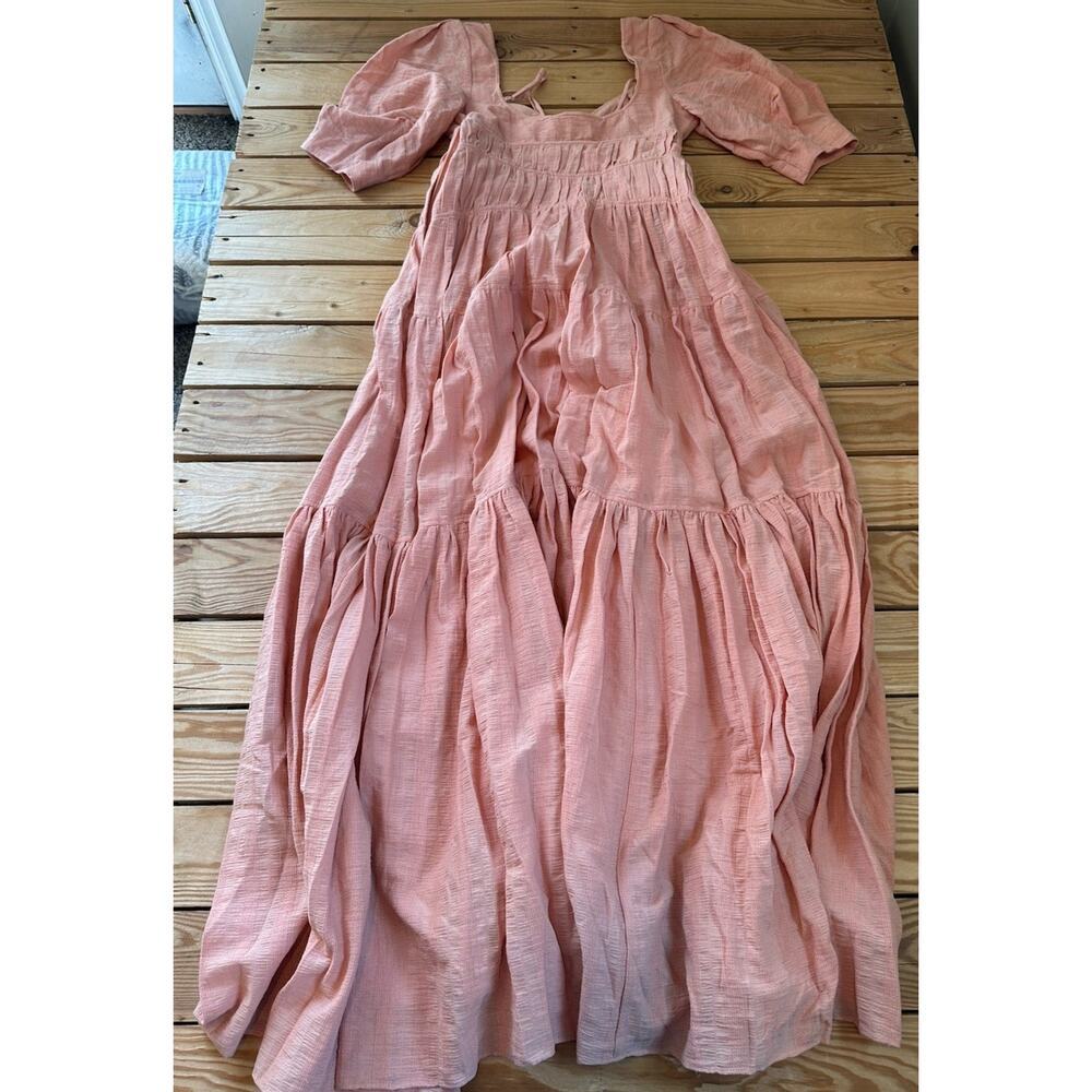 NWT Jonathan Simkhai Wilder Gauzy Cotton Midi Dress Size 2 Women’s Mauve - Picture 3 of 8